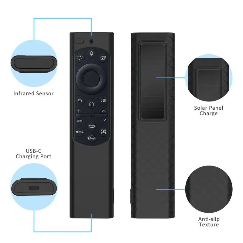 Silicone Remote Control Case forSamsung BN59 Solar Powered Remote Control Protective Cover Sleeve Dustproof and Shockproof