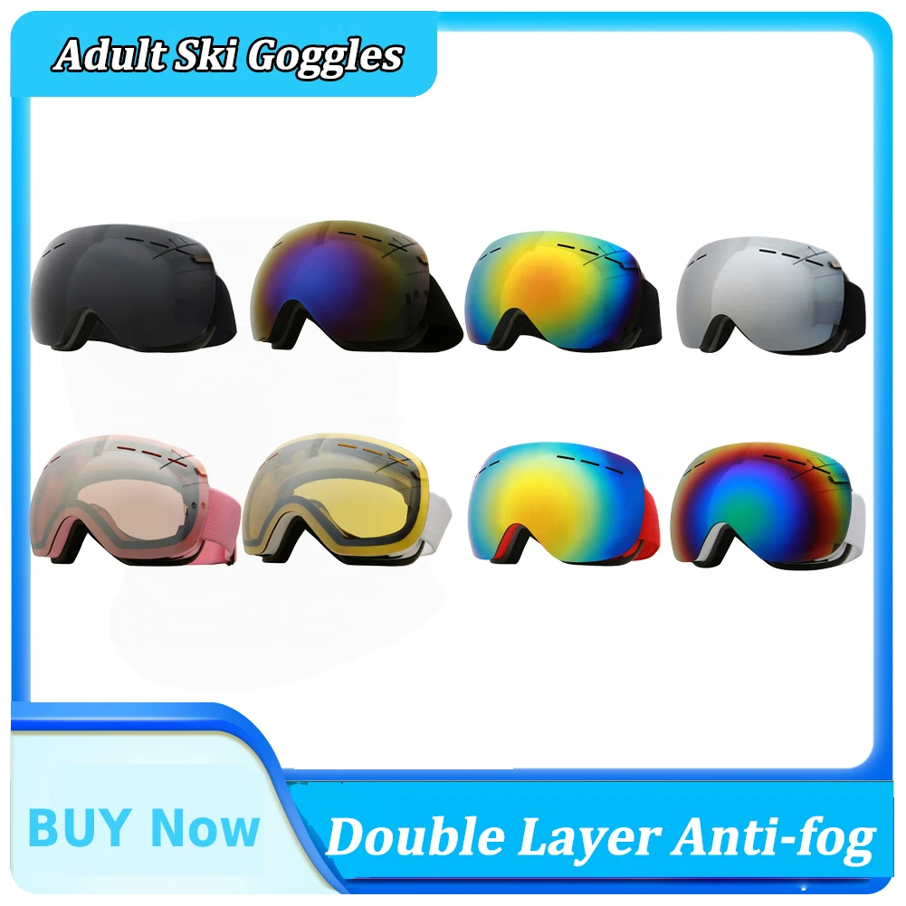 Ski Snowboard Goggles Double Layers Lens Anti-fog Snow Sunglasses Adults Professional Sports Windproof Ski Glasses  Eyewear