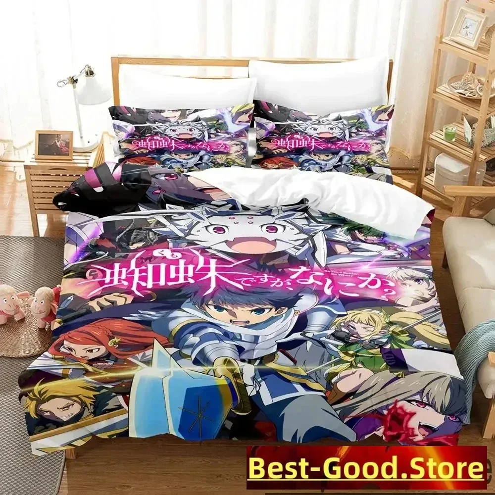 Anime Kumoko So I'm a Spider So What Bedding Set Duvet Cover Bed Set Quilt Cover Pillowcase Comforter king Queen Size Boys Adult