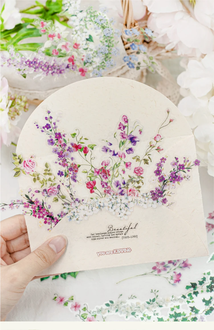 Journal GO 30 Stück Blumenzweig-Traum-Aufkleber-Kollektion für Geschenkkarten, Bastelarbeiten, Dekoration, Journaling, Scrapbook, DIY-Aufkleber – Detail 9