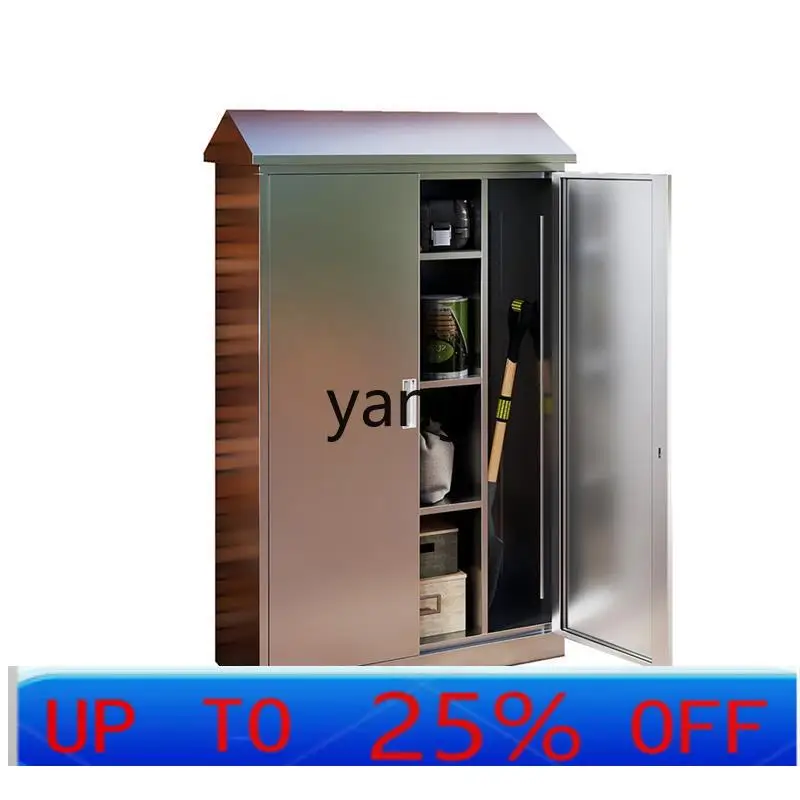 

LTT Stainless Steel Outdoor Storage Cabinet Garden Courtyard Outdoor Storage Household Tool Cabinet