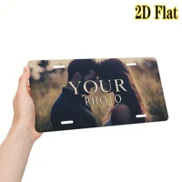1PC Personalized License Plate Style 2D 15x30CM Iron Sheet Painting - Custom Text Metal Tin Sign for Garage, Car Lover Wall Deco 3