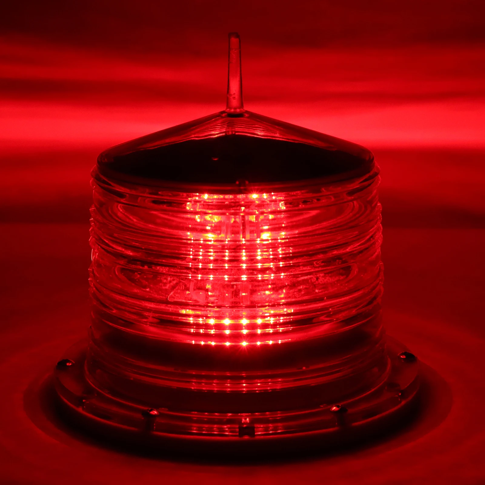 LED Flashing Floating Lamp IP68 Waterproof for Marine Ship Boat Solar Power Beacon Light