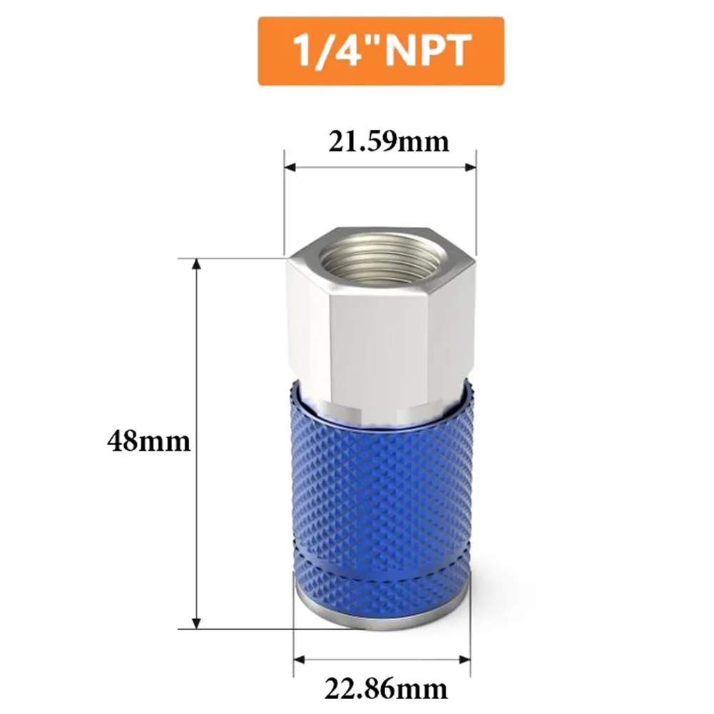 

1 4 Inch NPT Coupler Quick Connect Coupler Home Garage Tooling High Pressure Air Coupler For Air Nailer 1 4 Inch Body Size