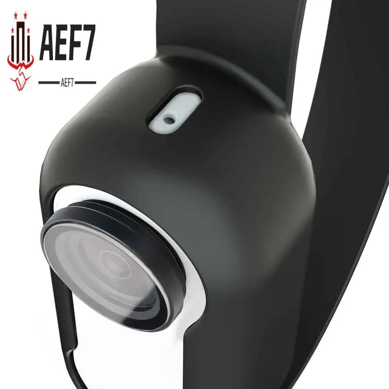 

AEF7-SUNNYLIFE Silicone Protective Case Mounted Wrist Strap Backpack Strap For Insta360 GO3 1Set Black