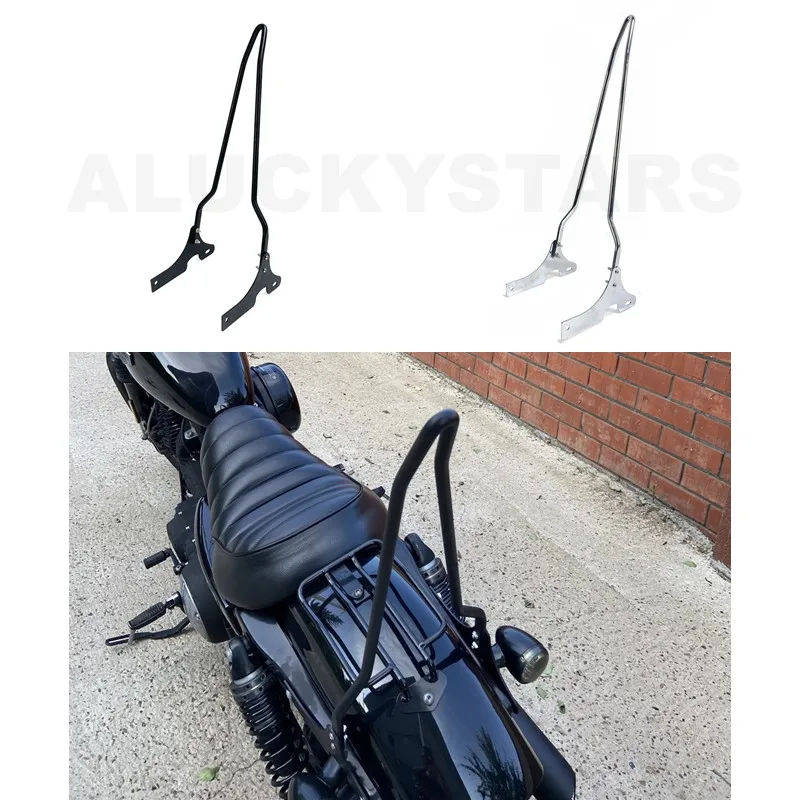 Schienale passeggero cromato nero Sissy Bar verticale per Harley Sportster XL 883 1200 48 72 XL883 XL1200 Quarantotto