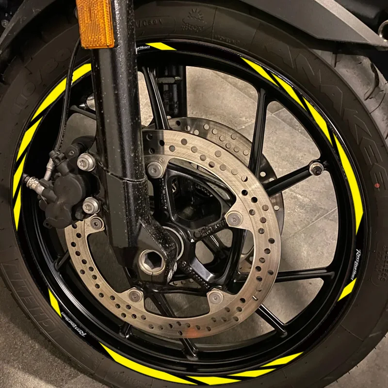 17 Inches Reflective Motorcycle Rim Wheel Hub Sticker Decals For REVS YOUR HEART For R1 R3 R6 R7 MT03 MT07 MT09 MT10 MT25 XS900