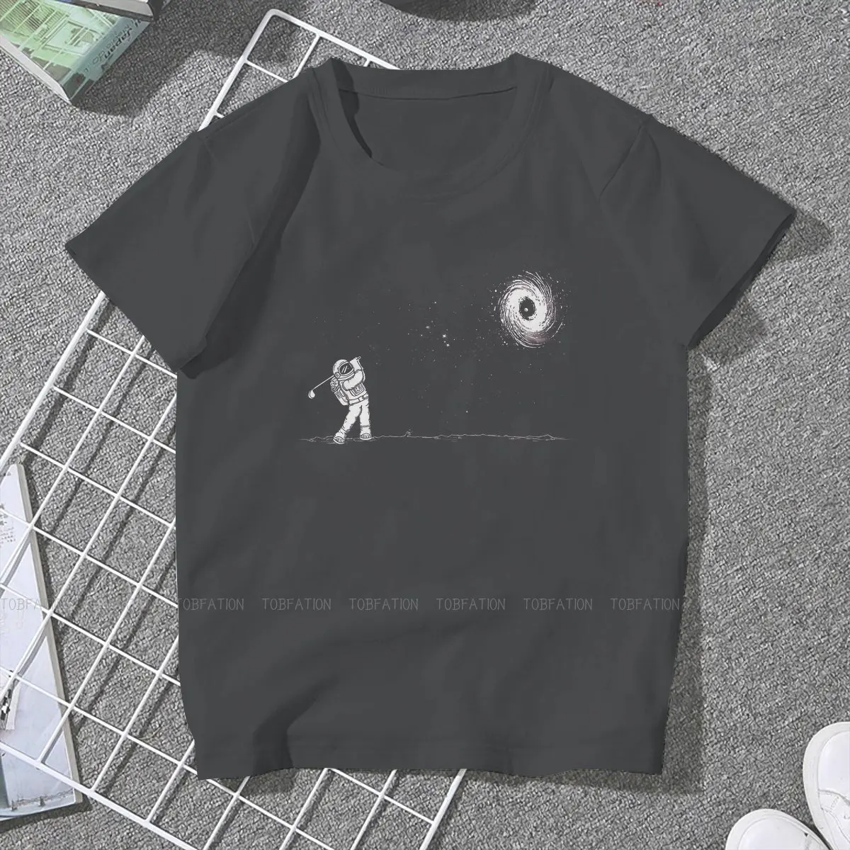 Black Hole In One Hipster TShirts Golf Female Fabric Streetwear T Shirt Round Neck Oversized