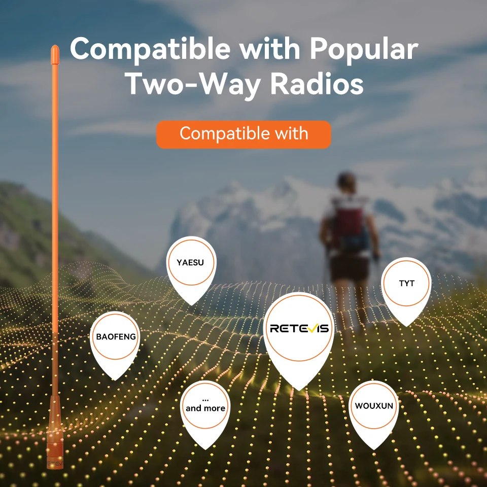 Retevis RHD-771 Walkie-Talkie-Antenne SMA-M VSWR Weniger als 1,5 Hochverstärkung für HA1UV RA89R/G RT3S für Baofeng für ICOM für Yaesu – Detail 9