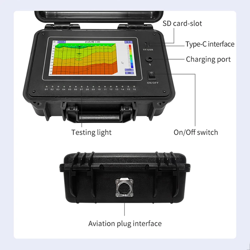TYM D Series Multi chanels Water Well Logging Geophysical Survey Equipment 700m Underground Water Detector