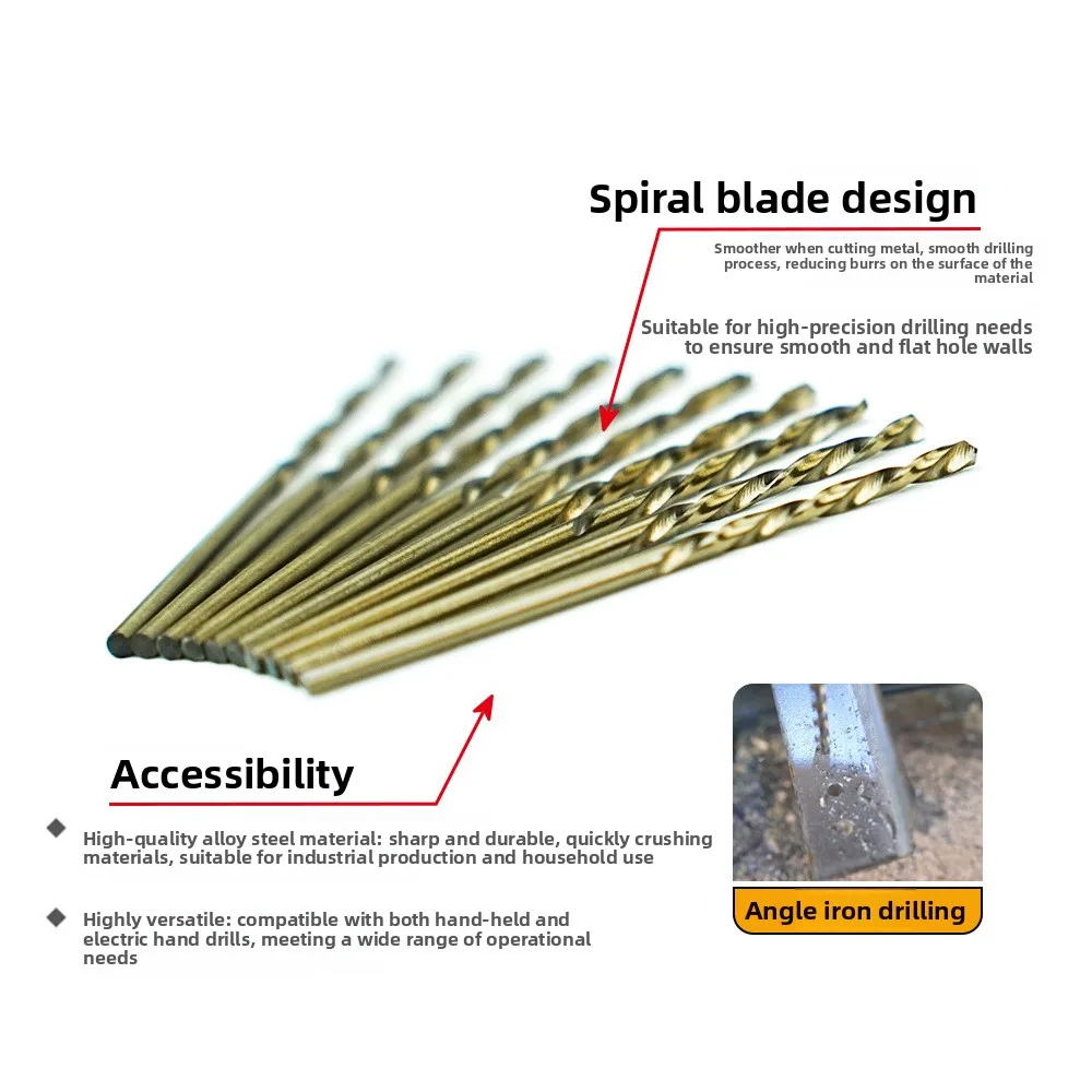 

10 шт. стальные сверла, спиральный дизайн, сверла по металлу, спиральные сверла, ручной инструмент, прецизионные сверла по металлу, промышленные сверла