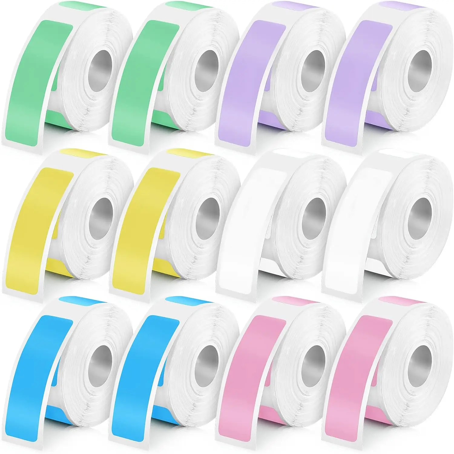 12*40mm White Matte Thermal Label Tape 160Pcs Self-adhesive Sticker Paper Roll for Label Printer Office Supply Accessories image 2