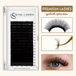 SENSE LASHES 16-rzędowy Premium indywidualny naturalny Mega Faux Mink rosyjska objętość rzęs Cilias przedłużanie rzęs