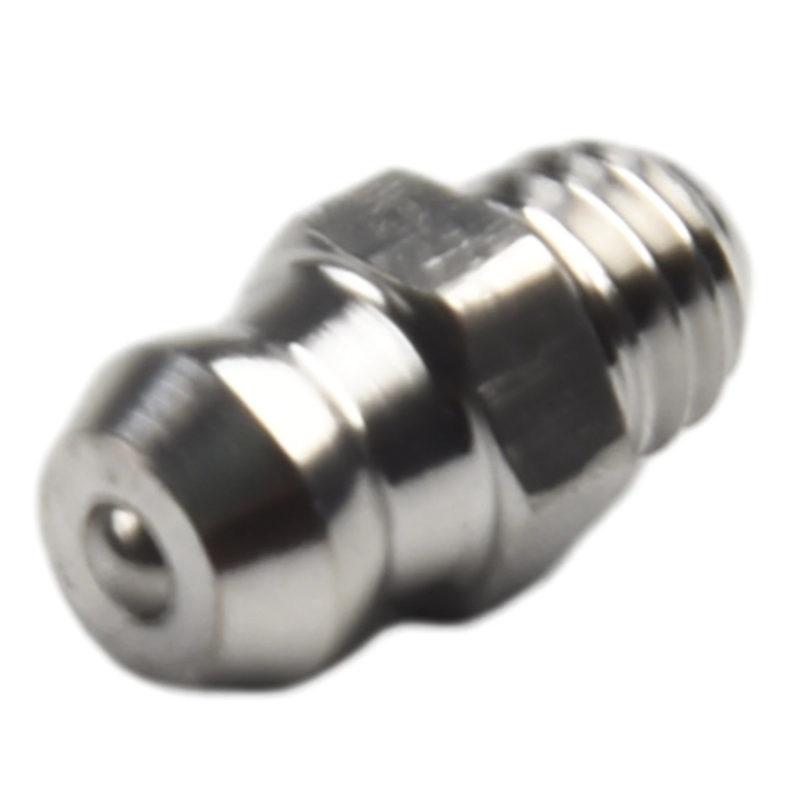 Acoplador de pistola de graxa, acessórios de conector de aço 201, encaixe de graxa hidráulica reta de aço inoxidável m6 hidráulico reto com 10 peças