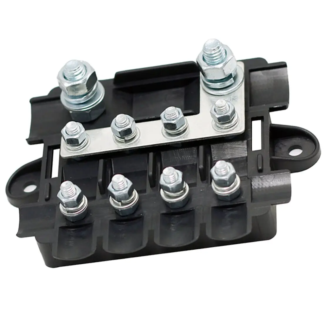 Car Power Distribution Terminal Block 5 Pole Bus Bar Fuse Holder Box DC 32V 25A-500A