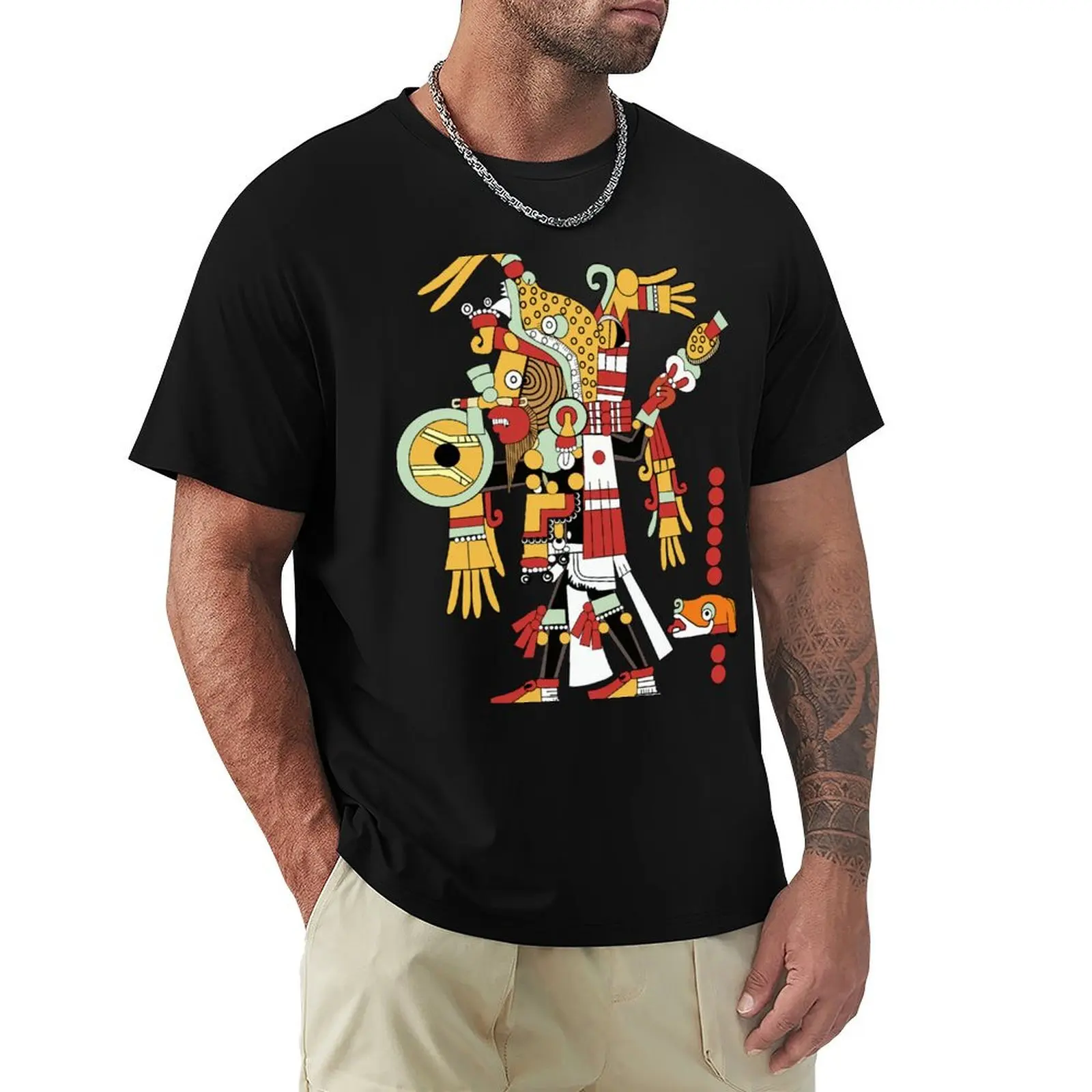 Camiseta Tezcatlipoca, Camiseta Casual Antipilling
