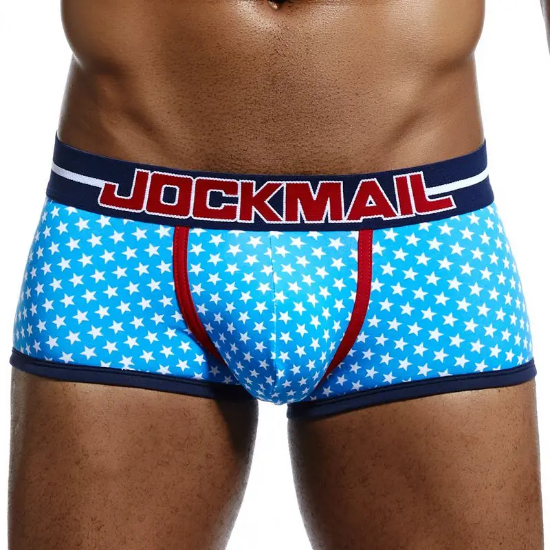 JOCKMAIL 5Pcs/Lot Sexy Men Underwear Boxer Shorts Print Cotton Men Underpants Soft Boxershorts Male Panties Boxer Briefs