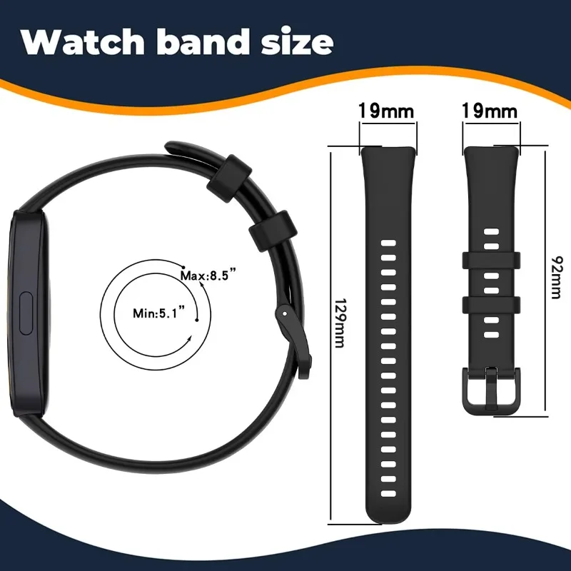 เคสพีซี+สายซิลิโคนสำหรับ Huawei Band 10 9 8 หน้าจอ HD กระจกนิรภัยกันรอย ฝาครอบระบายอากาศ สายรัดข้อมือสำหรับ Huawei Band 10