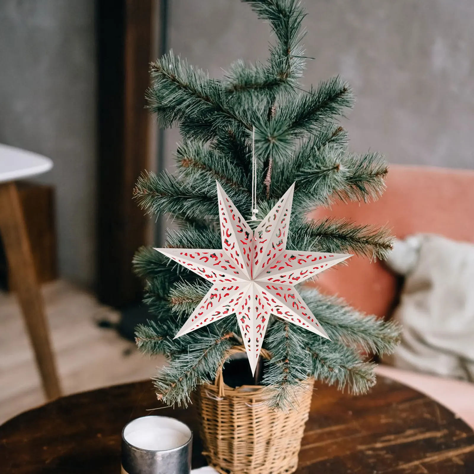 

2Pcs Adorable Star Shaped Lantern Cover Reusable for Special Occasions Decoration Paper Lanterns Cover Party Decor