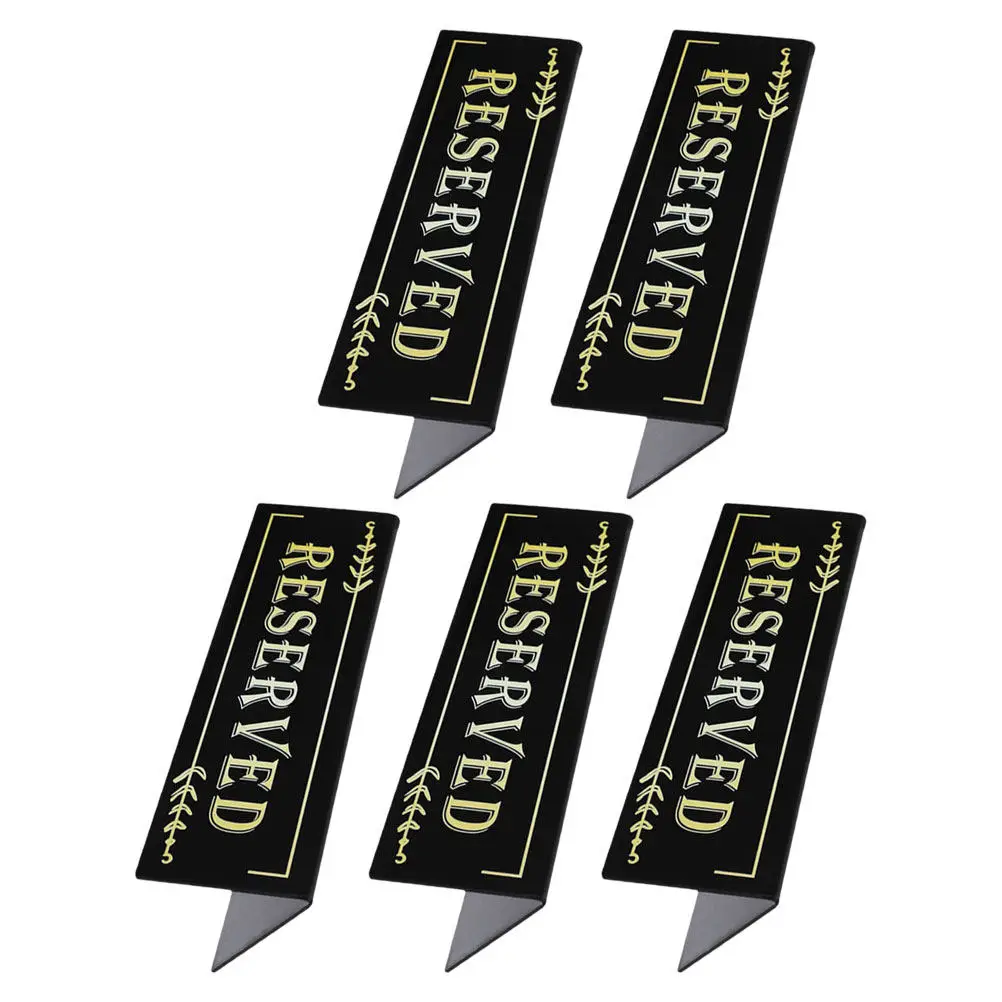5Pcs Acrylic Double-Sided Reserved Table Signs V Shape Stable Desk Signs for Wedding Restaurant Office Meeting Chair Reservation