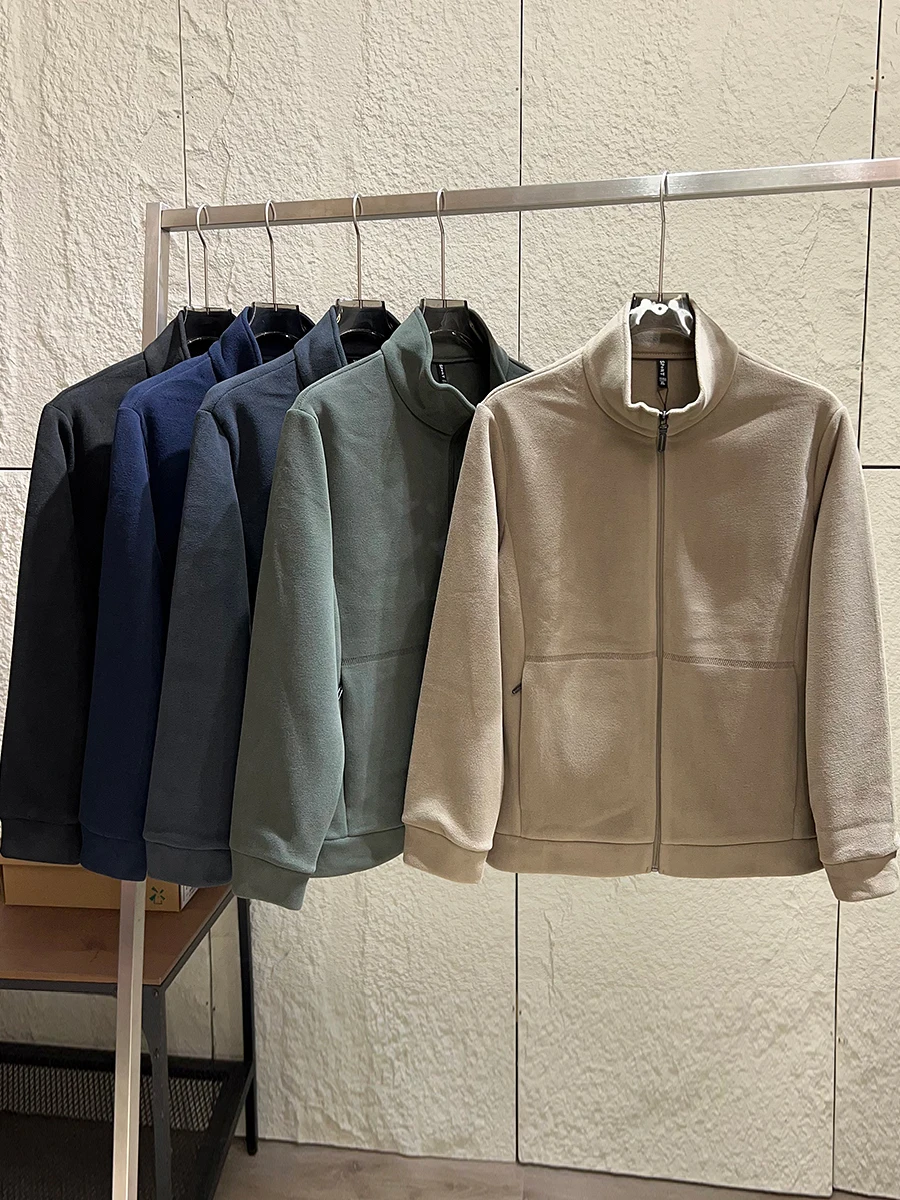 

Nordic Outdoor Double-sided Fleece Stand Collar Jacket Men's Autumn Winter Anti-cold Warm Versatile Trendy Polyester Fiber Lo...
