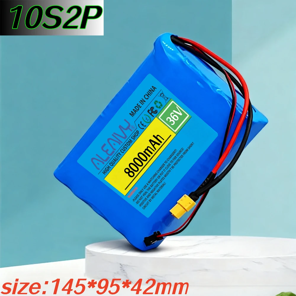 10S2P 36V 8000mAh بطارية ليثيوم أيون مع BMS لبطارية بديلة 350W مع خيارات توصيل متعددة المتاحة