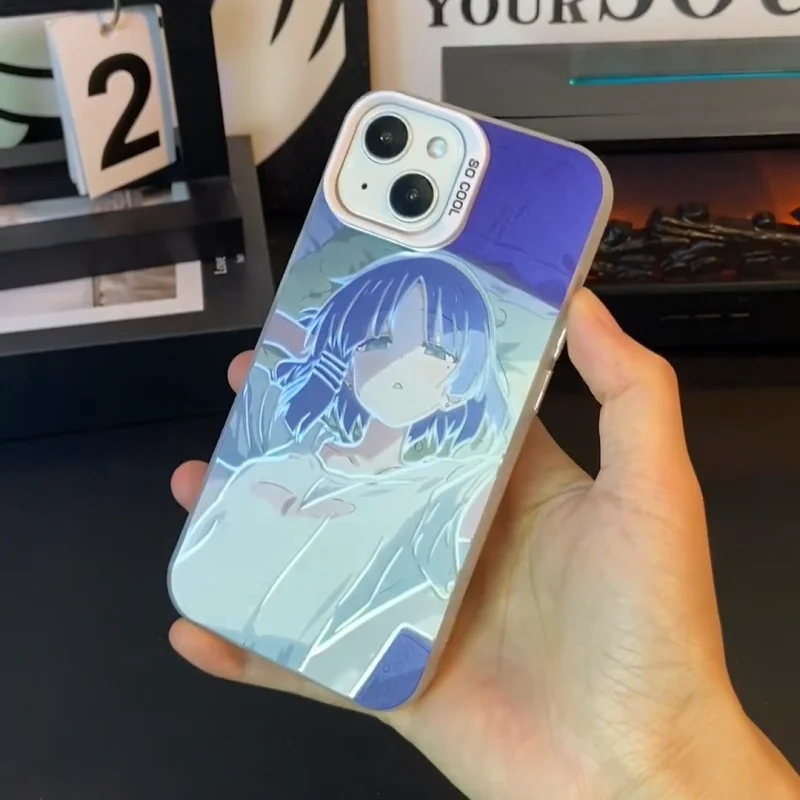 Capa de telefone linda menina Yamada Ryo para iPhone 11 12 13 14 15 16 17 Pro Max Plus XR mini Air Bocchi The Rock! Capa traseira do pijama