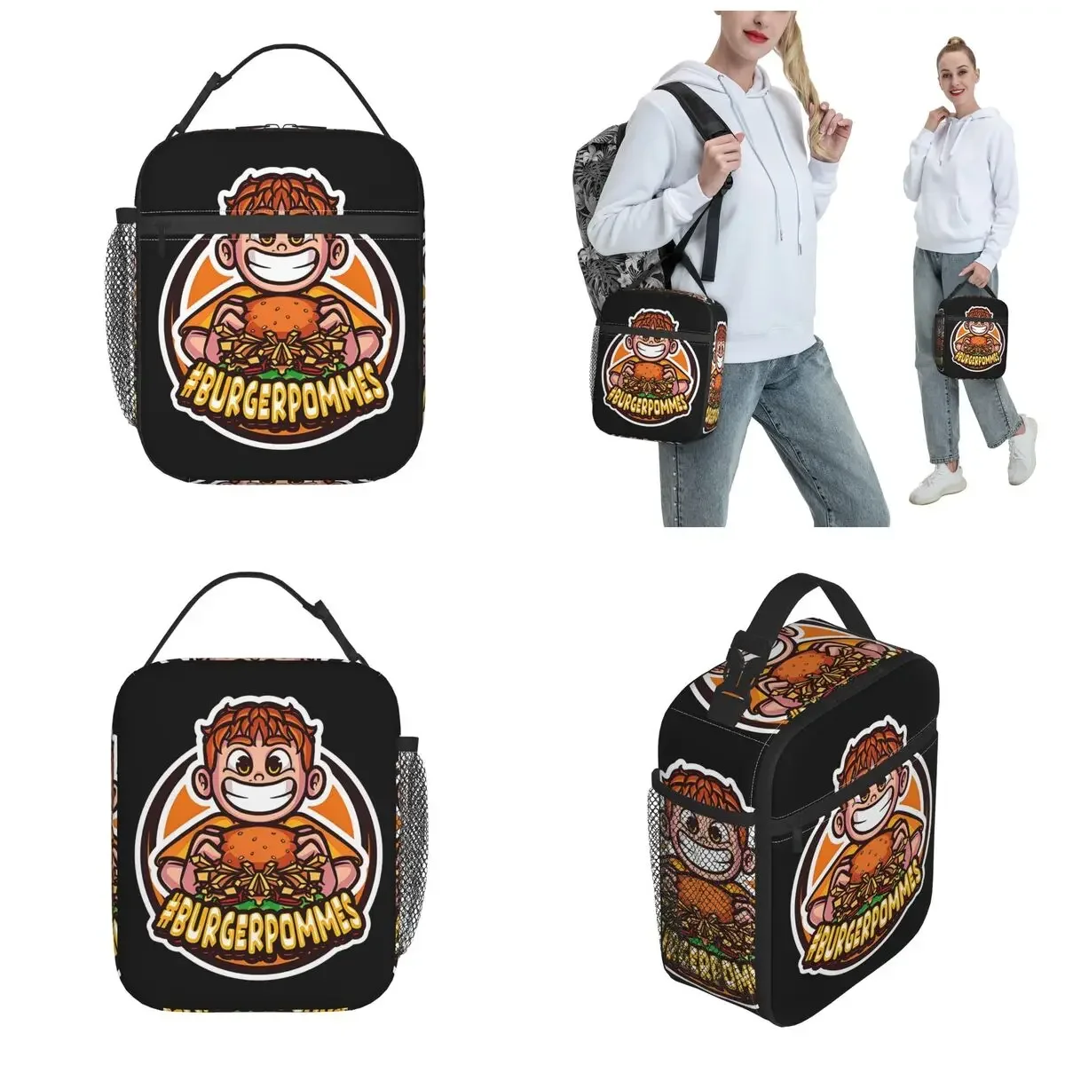 Burgerpommes ICrimax 2024 New Song Insulated Lunch Tote Bag For School Kawaii Food Storage Bag Portable Cooler Thermal Lunch Box