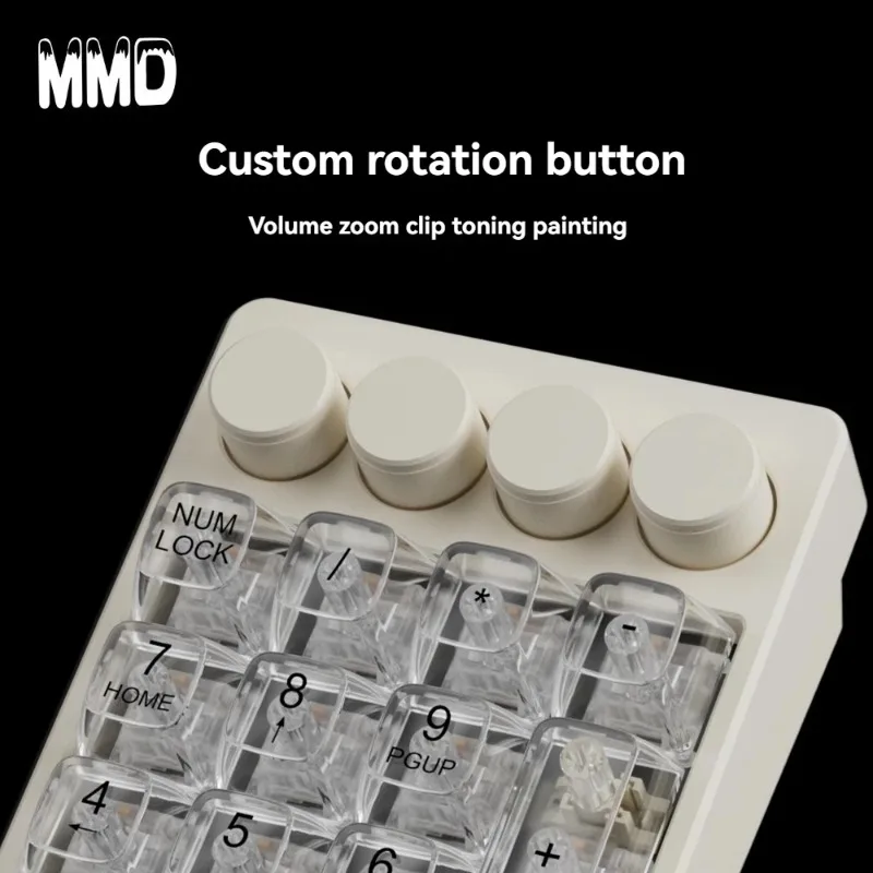 MMD KM21 Pro لوحة المفاتيح الميكانيكية اللاسلكية ثلاثي الوضع المقبض الساخن مبادلة الألومنيوم 21 مفاتيح مصمم لوحة المفاتيح VIa لوحة المفاتيح الرقمية المخصصة الجديدة #6