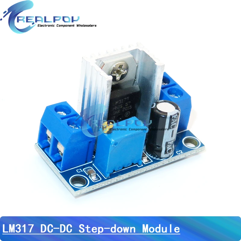 LM317 Adjustable Voltage Regulator Power Supply LM317 DC-DC Converter Buck Step Down Circuit Board Module Linear Regulator