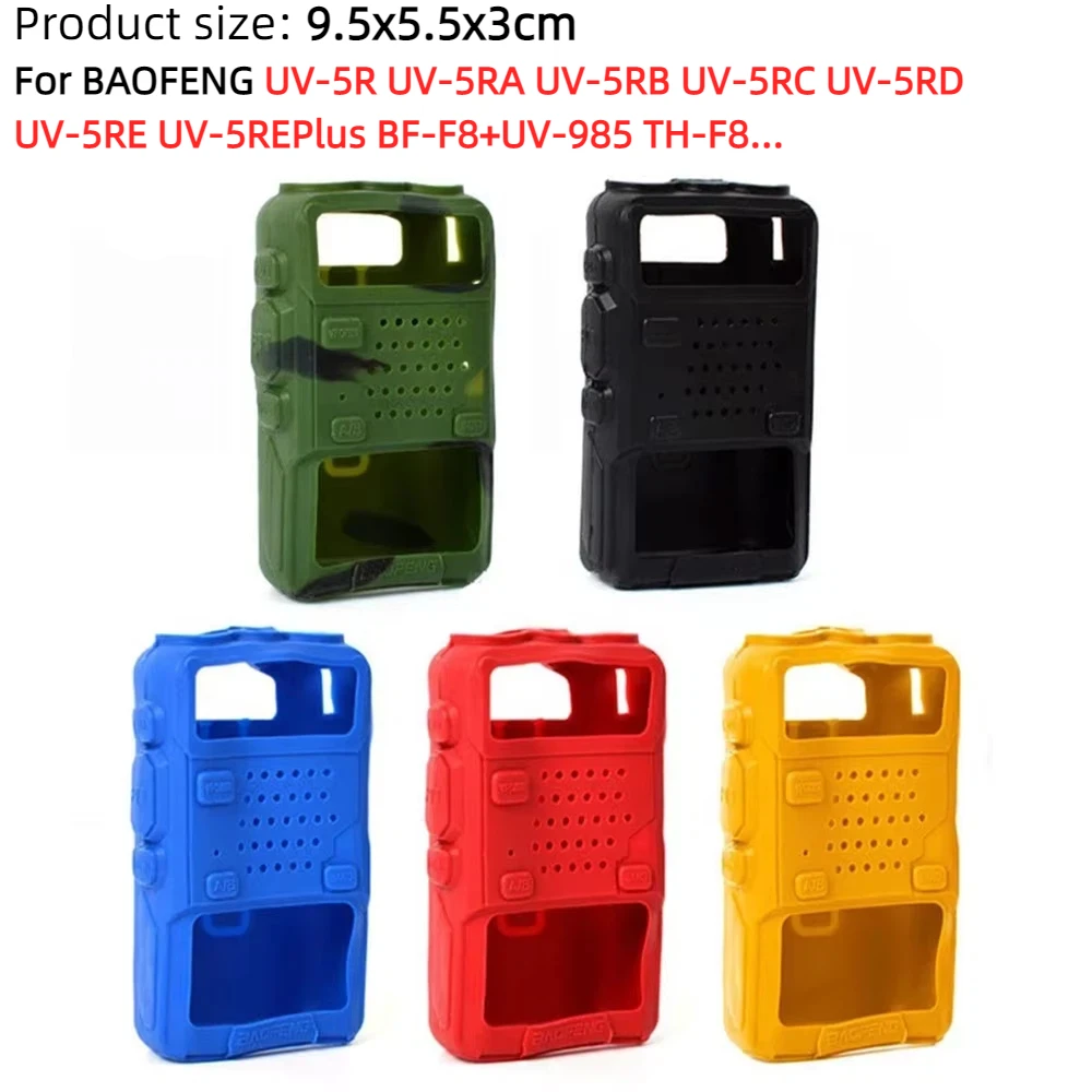 

Silicone Rubber Cover bumper UV-5R Case For Two Way Radio F8+ UV 5R UV-5RE DM-5R Walkie Talkie uv5r Accessories