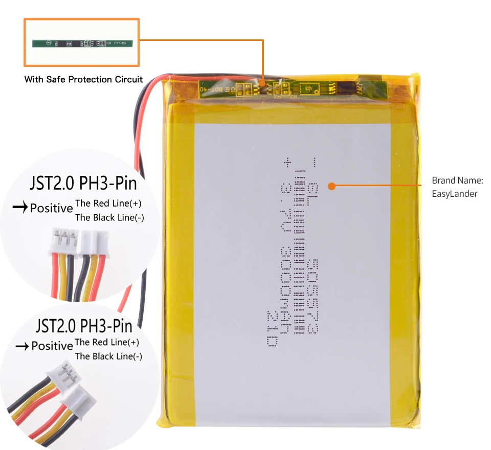 3.7 فولت 3000 مللي أمبير 11.1Wh بطارية ليثيوم بوليمر لي ليبو NTC الثرمستور 3 أسلاك JST 3Pin 2.0 مللي متر موصل 505573 للكمبيوتر اللوحي GPS DashCam