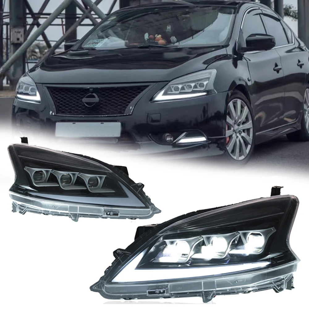 

LED HeadLights For NISSAN SENTRA 12-14 New Style Full Led DRL Car Head Lamp Assembly Signal Accessories Modified Lamp