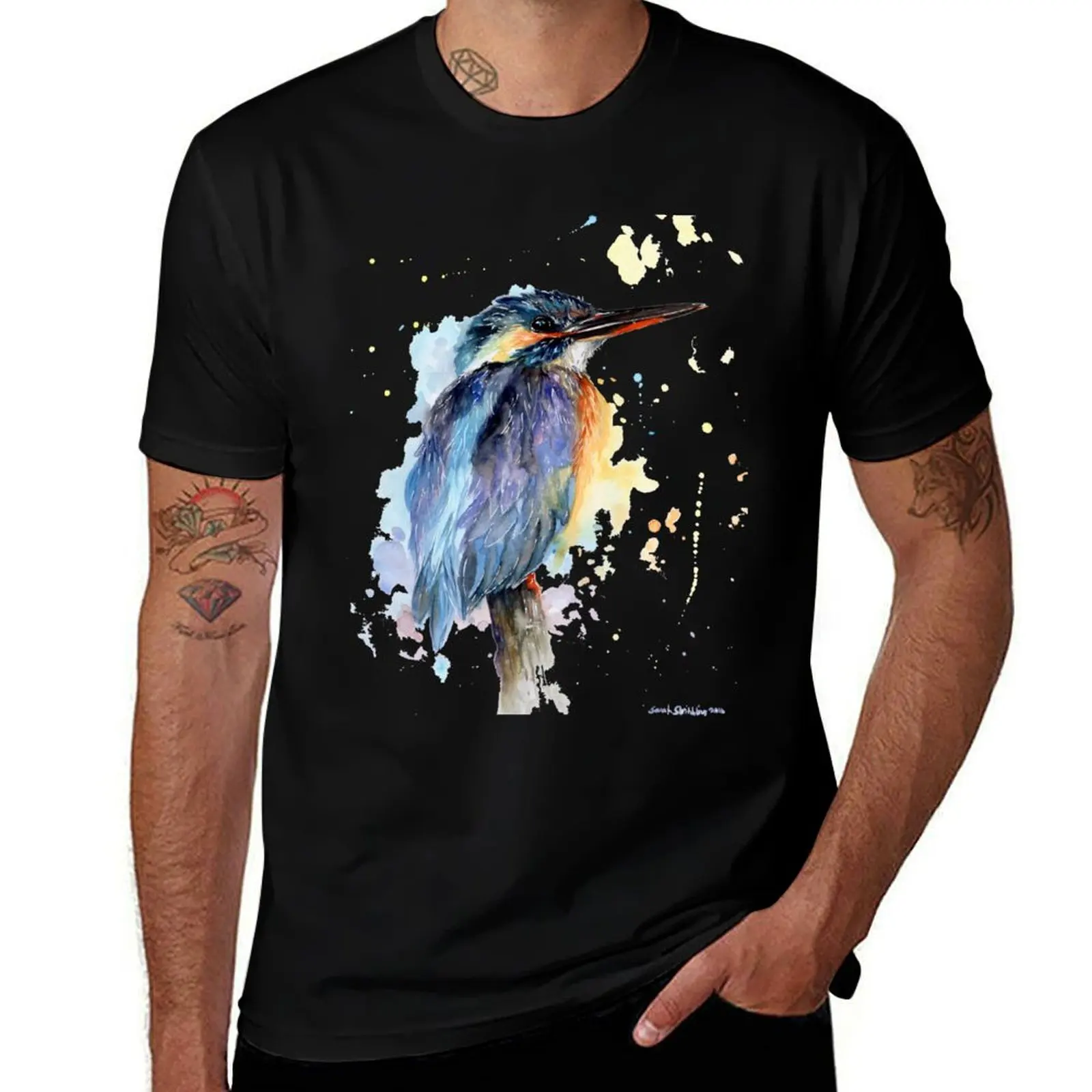 Watercolour Kingfisher T-Shirt anime t shirts oversize T-Shirt