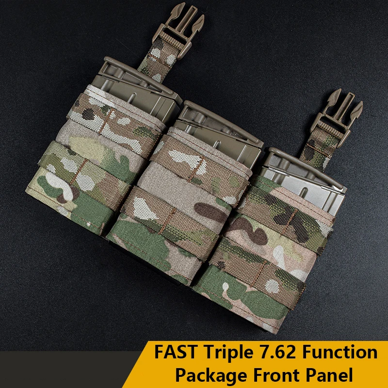 Fast Triple 7,62 Magazine Bag, Panel frontal, accesorios de expansión de chaleco táctico, equipo de caza de campo