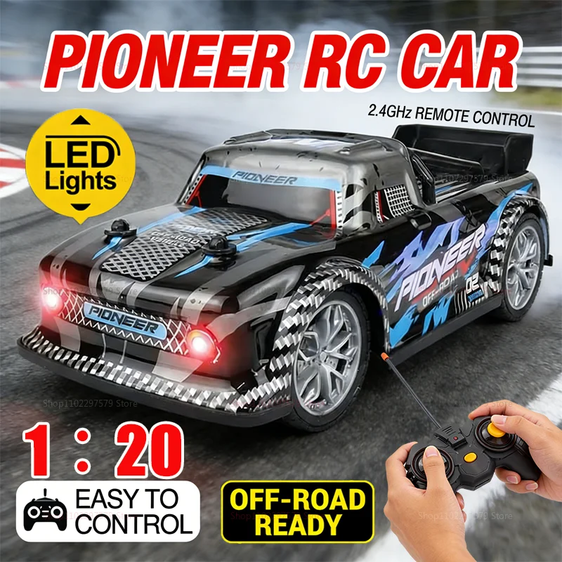 

New 1:20 Scale RC Off-Road Drift Car With LED Lights High-Speed Remote Control Toys For Kids Perfect Competitive Racing Gifts