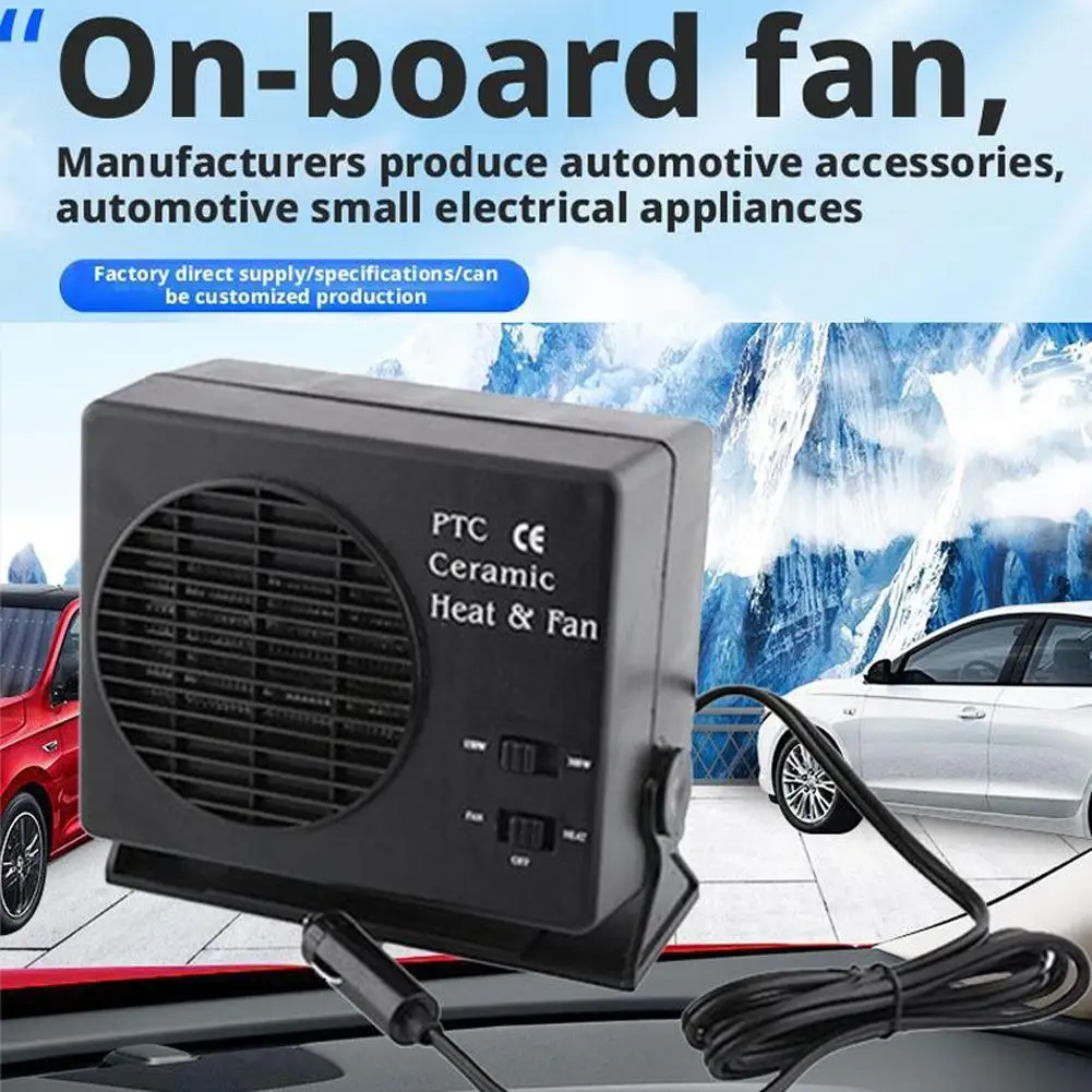 

Portable 12V Car Fan 150W 300W Ceramic Auto Car Truck Heater Warmer Vehicle Fan Defroster Heater Window Fan I6O3
