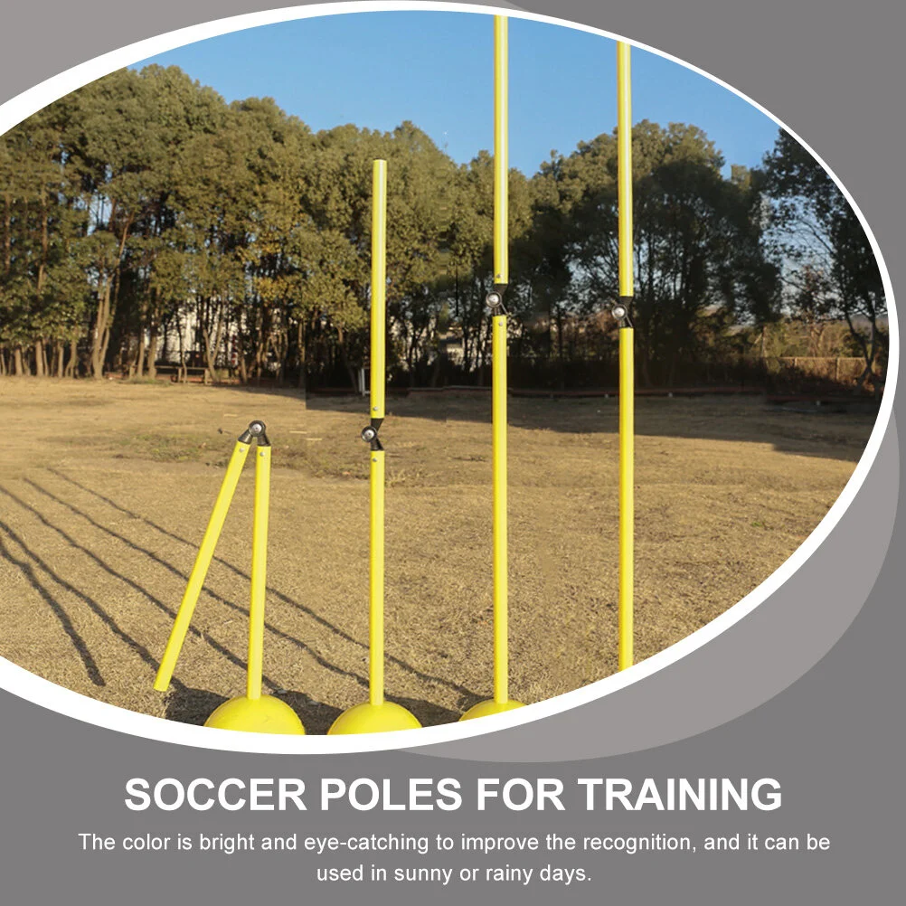 Around The Pole Soccer Training Equipment Football Drill Agility Tool Poles Folding Sign Metal