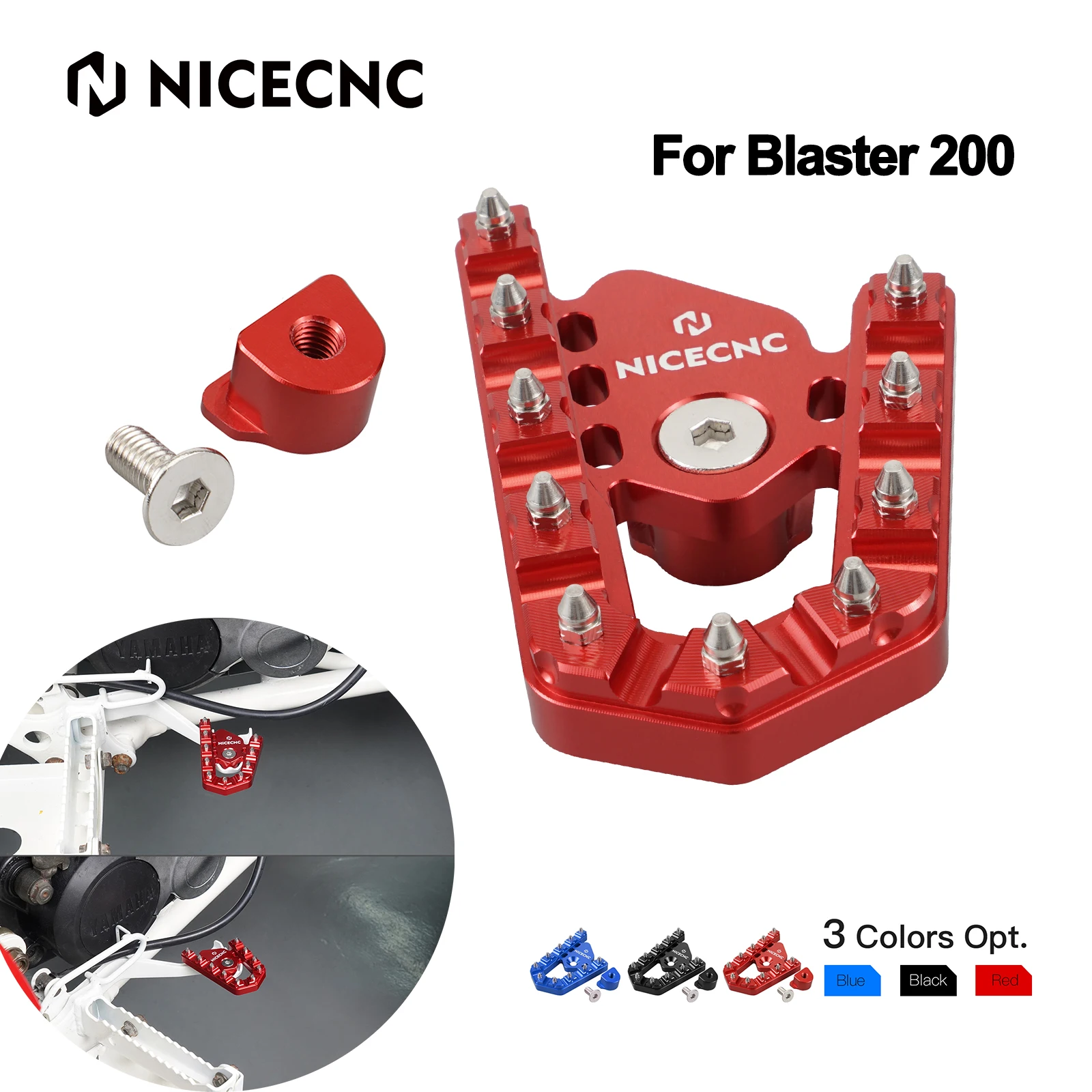 

Удлинитель педали тормоза NiceCNC для Yamaha ATV, увеличенная задняя педаль Blaster 200 YFS200 1988-2006 2002 ATV, запчасти