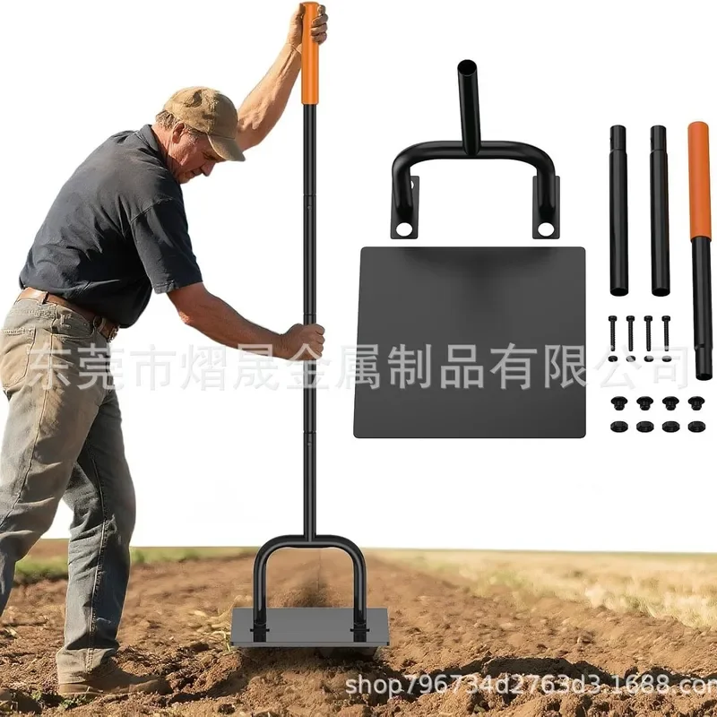 Manual Soil Tamper Garden Lawn Compactor Hand Held Earth Rammer for Patio Pathway Ground Leveling Tool