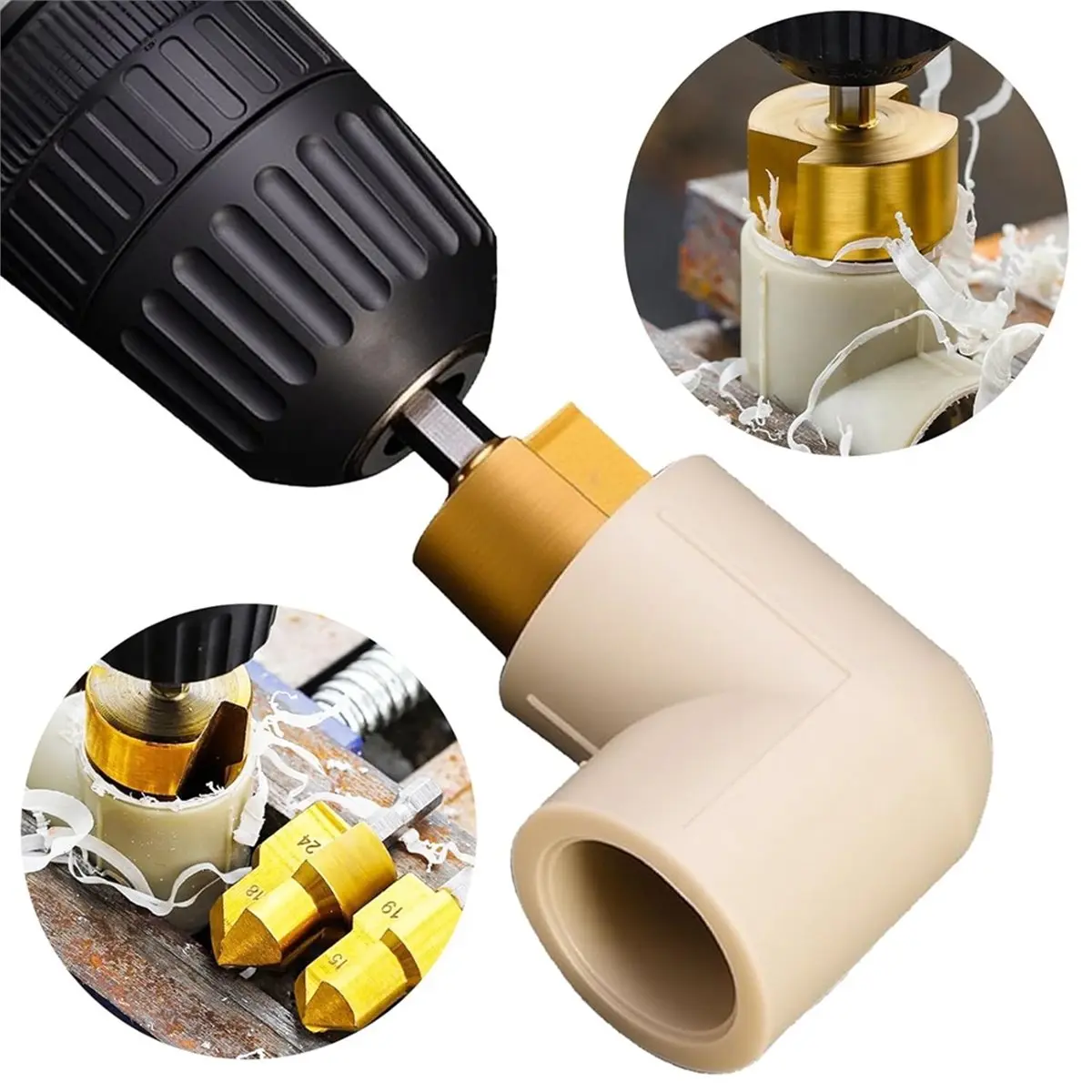 A78I PPR Pipe Threading and Reaming Tool Kit - Professional Threader for Plumbing, Electric Drill Style Threading Tool