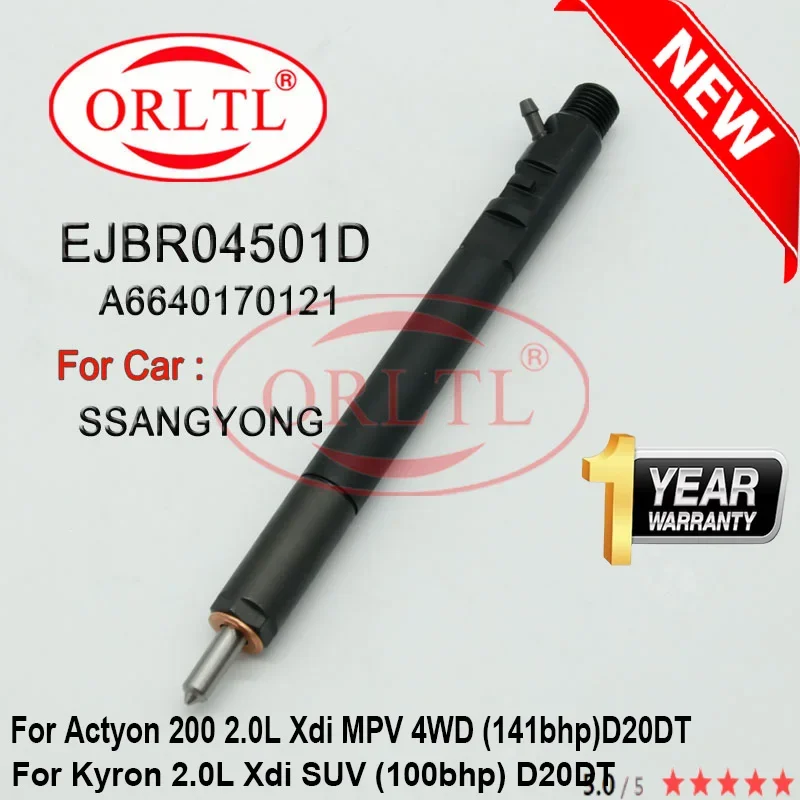 

NEW EJBR04501D A6640170121 Diesel Injector R04501D Auto Injector Nozzle For Ssangyong Kyron 2.0L Xdi SUV (100bhp) D20DT