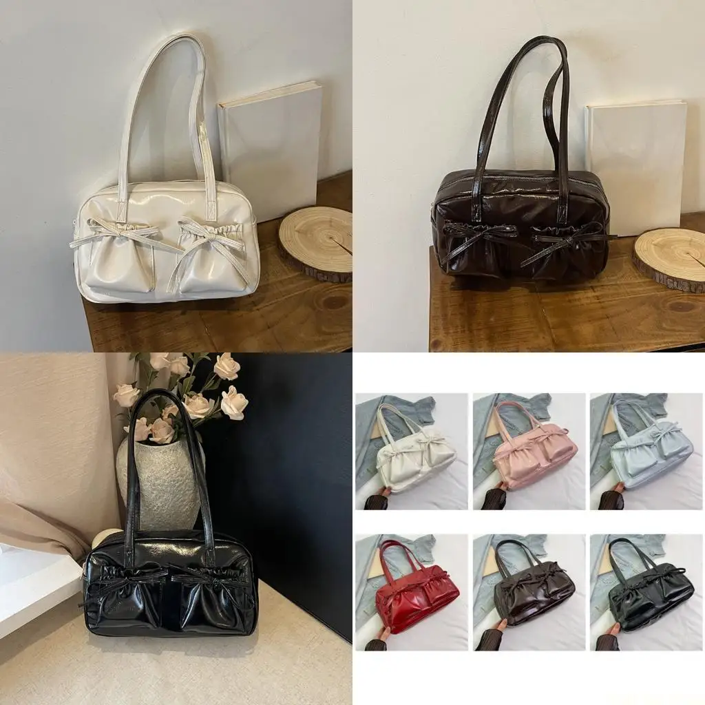 

X90D Japanese Shoulder Bag For Women PU Satchel Commuters Purse Retro Handbag