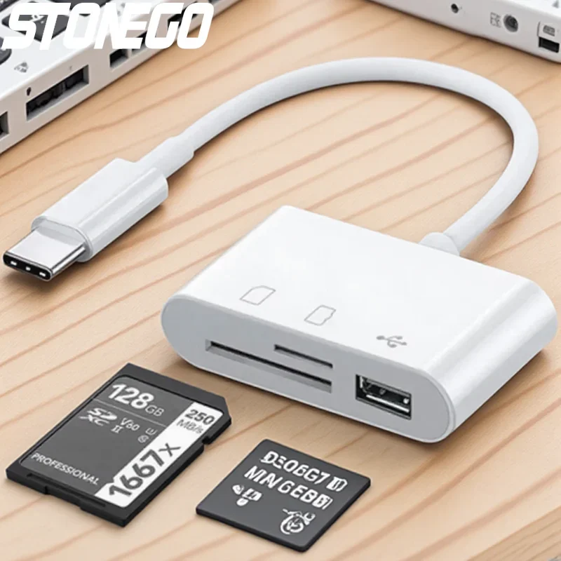 3in1 USB 2.0 3.0 SD TF قارئ بطاقات OTG محول متوافق مع ماك بوك برو الكمبيوتر المحمول كاميرا الهواتف المحمولة