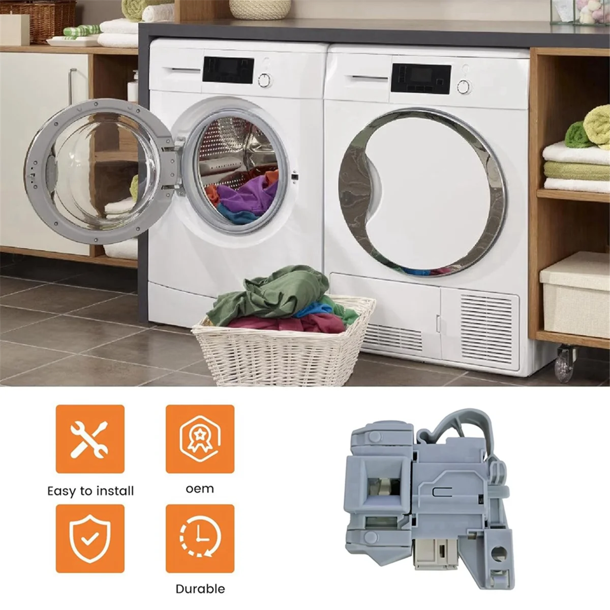 قفل باب للغسالة ، ملحقات المفتاح ، أسطوانة ، Eww12732 ، Eww14912 ، Ewf10743