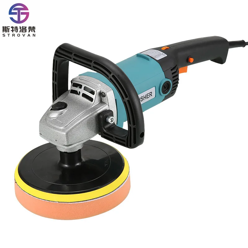 Pulidor Orbital eléctrico rotatorio ajustable de alta potencia de 1400W para coche, herramientas para encerado y acristalamiento de suelo, máquina pulidora multifuncional