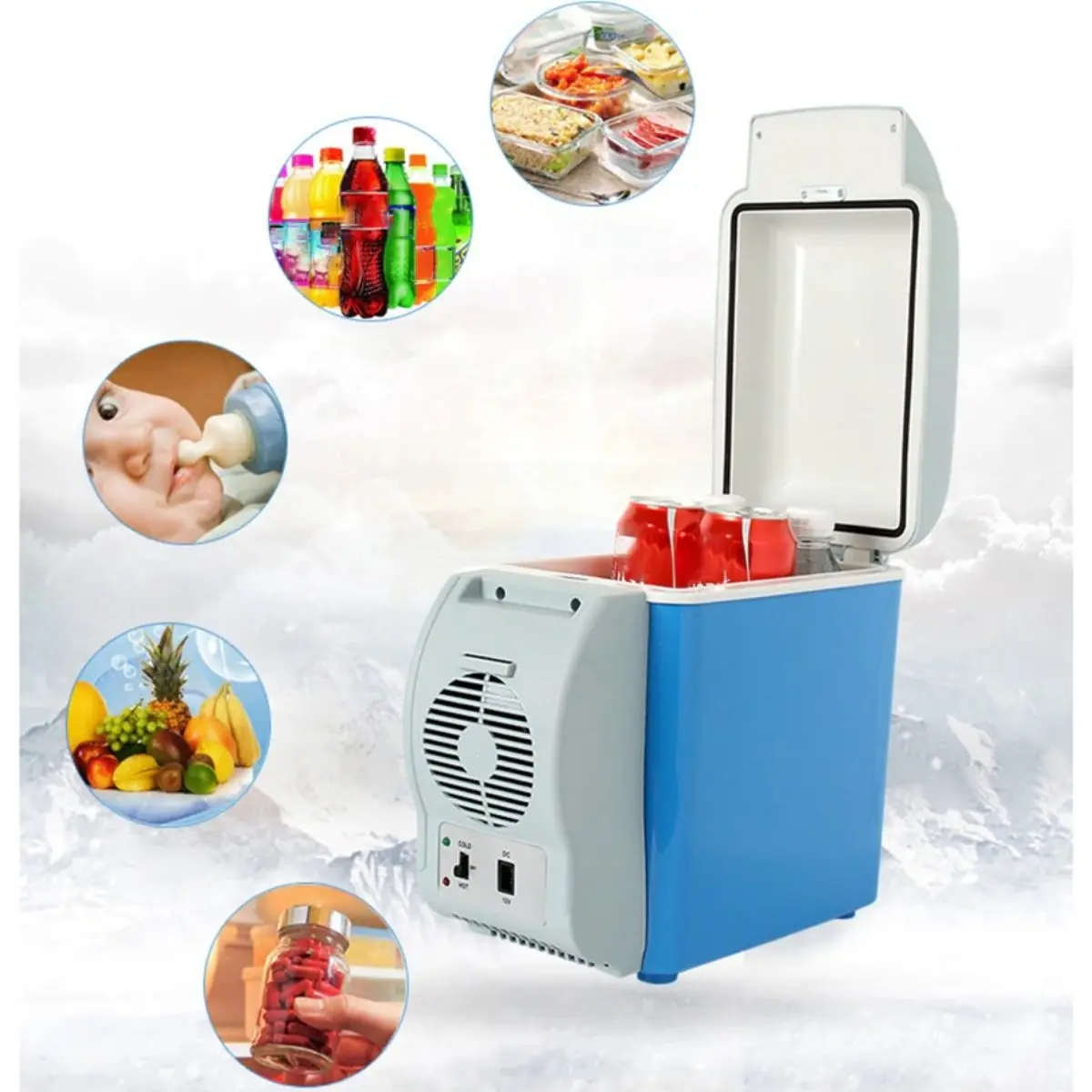 Portable Cooler Thermal Refrigerator 12v Truck Beer Top