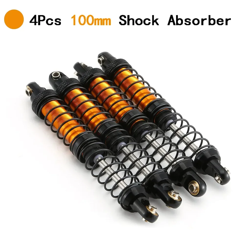 4 STUKS 70mm 80mm 90mm 100mm 110mm 120mm Verstelbare Schokdemper Olie Demper Voor 1/10 RC Crawler Auto TRX4 Axiale SCX10 AXI03007 D90