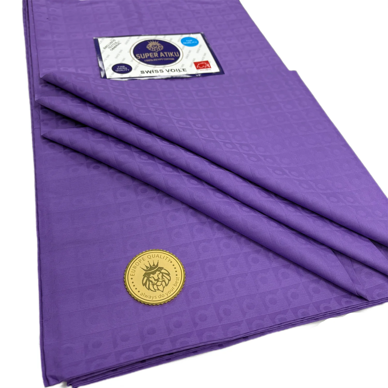 

Фиолетовый Atiku Высокое качество, швейцарская вуаль, кружево в Швейцарии, 100% хлопок, польское платье, кружевная ткань для свадебных платьев, африканская ткань