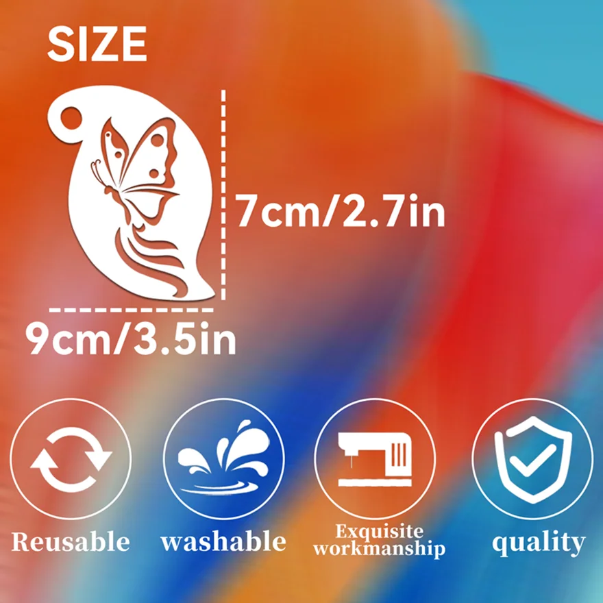 16Pcs Face Painting Stencil Mask Set DIY Kids Graffiti Hand Painting Aids Tattoo Stencils Stage Party Holiday Makeup Templates